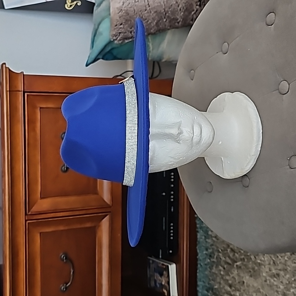 NWT Fedora Hat royal blue - Picture 2 of 9